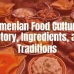 Traditional Armenian feast table, lavash bread, dolma, grilled meats, fresh herbs, warm and inviting atmosphere, rustic setting, cultural authenticity, realistic.