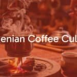 Traditional Armenian coffee ceremony in a cozy setting, copper cezve brewing over fire, aromatic steam rising, warm and inviting atmosphere, cultural details in the background, realistic style