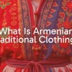 Armenian traditional clothing (Taraz), vibrant colors, intricate embroidery, historical attire, cultural representation, detailed patterns, realistic.