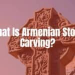 A detailed khachkar cross-stone with intricate carvings of rosettes and interlace patterns, Armenian style, volcanic tuff material, historical and cultural significance, realistic