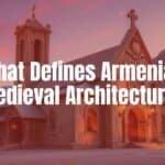 Armenian medieval church made of volcanic tuff and basalt, standing resilient against a mountainous landscape, intricate stone carvings, soft sunset lighting, realistic.