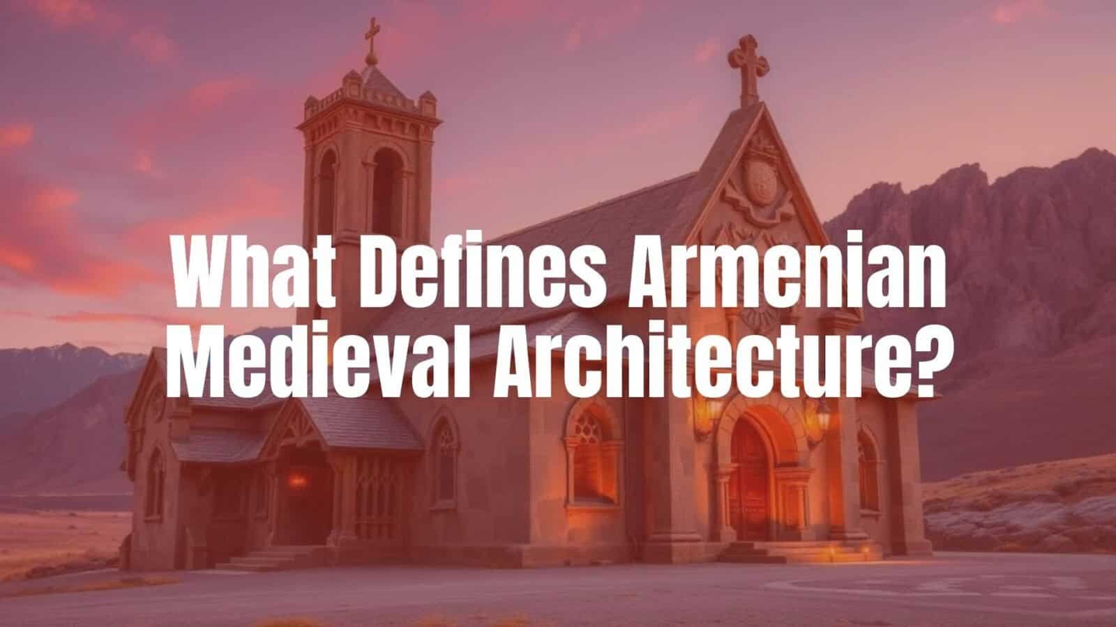 Armenian medieval church made of volcanic tuff and basalt, standing resilient against a mountainous landscape, intricate stone carvings, soft sunset lighting, realistic.