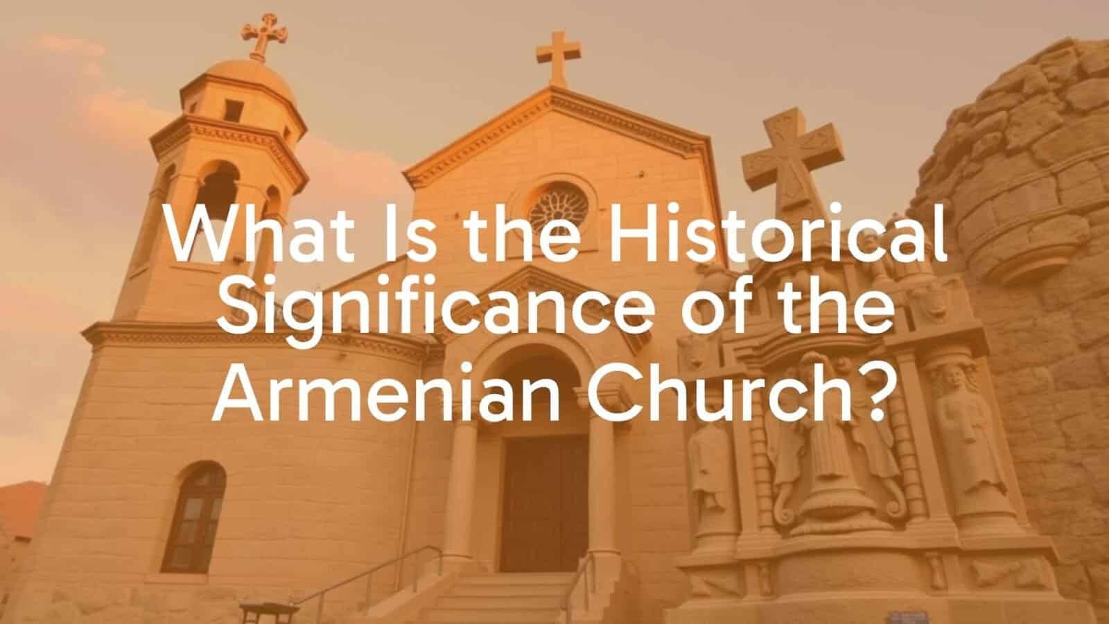 Ancient Armenian Apostolic Church, stone architecture, ornate cross-stone khachkars, historical and spiritual significance, golden sunset lighting, realistic and reverent atmosphere.