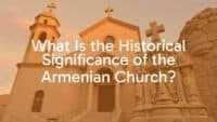 Ancient Armenian Apostolic Church, stone architecture, ornate cross-stone khachkars, historical and spiritual significance, golden sunset lighting, realistic and reverent atmosphere.