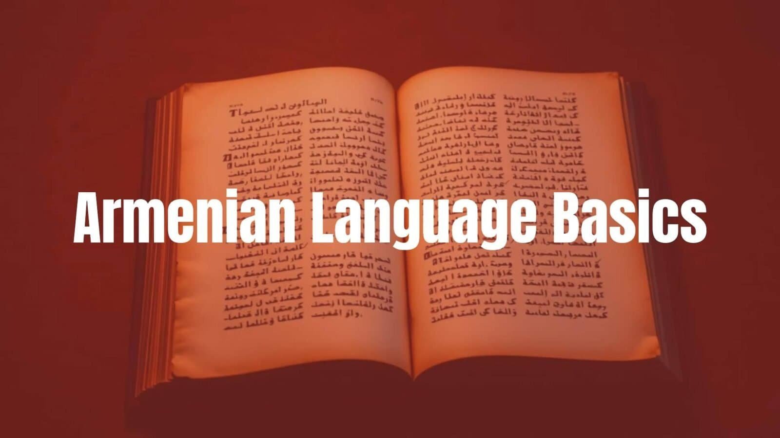 A book with Armenian alphabet, ancient script on parchment, warm earthy tones, cultural heritage vibe, realistic.