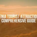 Armenia landscape with ancient monastery on a mountainside, golden hour, dramatic scenery, realistic.