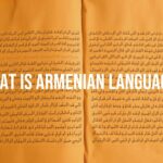 Ancient Armenian alphabet manuscript on parchment, historic script, cultural heritage, warm lighting, realistic.